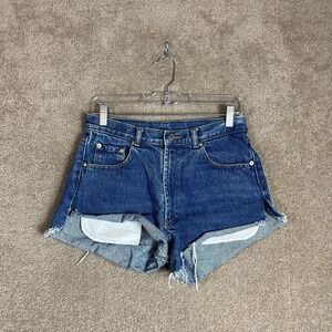 Polo Ralph Lauren Cut‎ Off Jean Shorts Womens Size 10 Blue Denim 3" In High Rise
